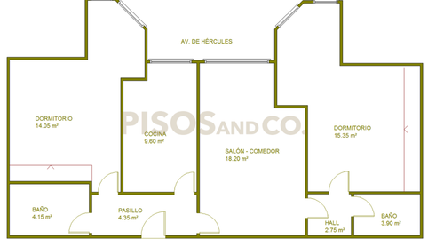Apartment for sale on Avenida Hércules, Monte Alto – Zalaeta – Atocha