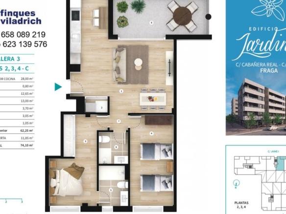 Apartment for sale on Calle Cabañera Real, 15, Fraga