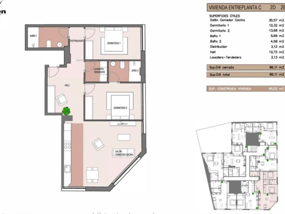 Apartment for sale in the city center
